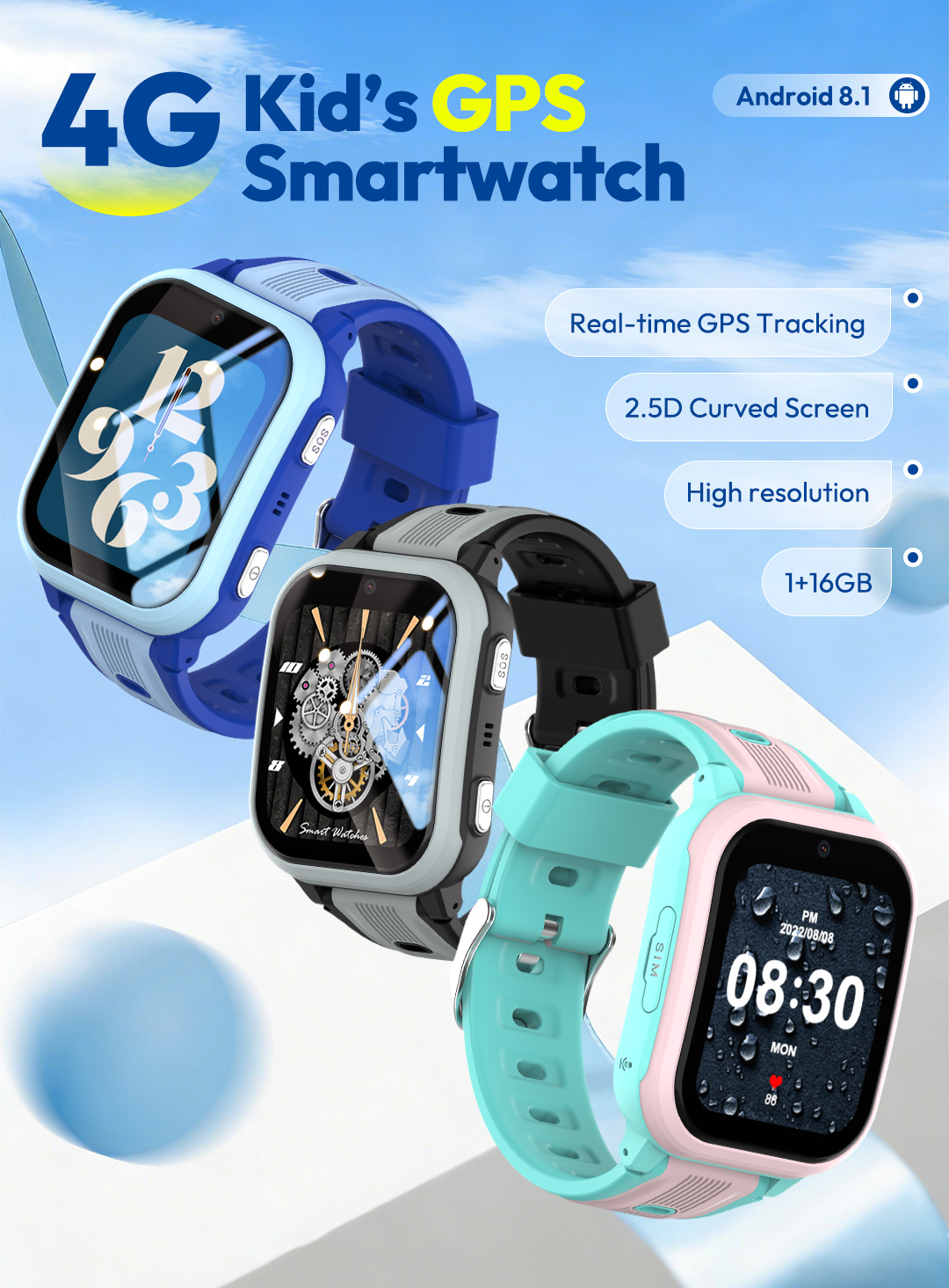 Smartwatch Watches For Boys - Wonlex 4G Jam Tangan Pintar Anak
