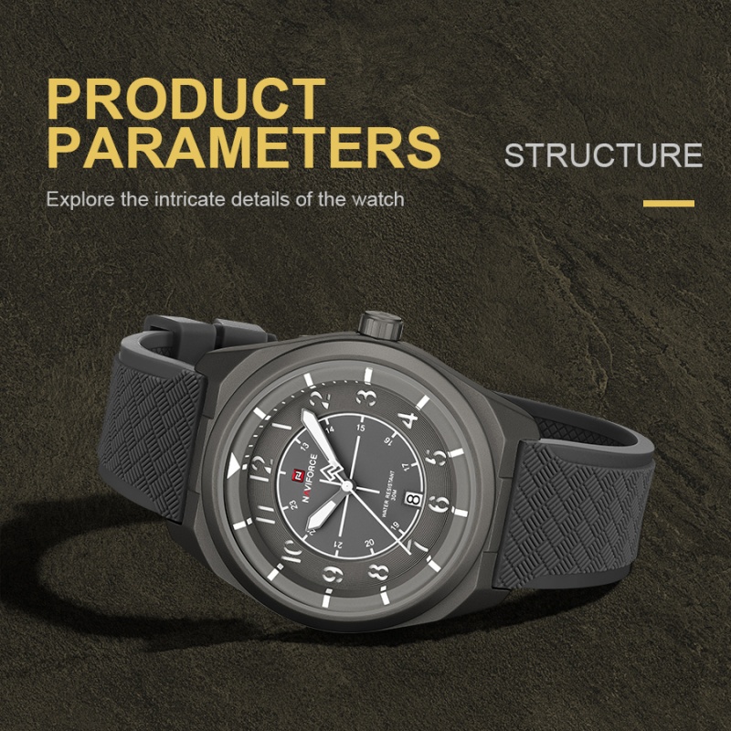 Smartwatch Sports Watches For Men - NAVIFORCE Jam Tangan Kalender Kuarsa Pria