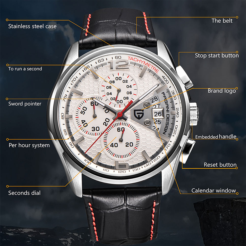 Anti-Magnetic Watch - PAGANI DESIGN Jam Tangan Pria Kronograf