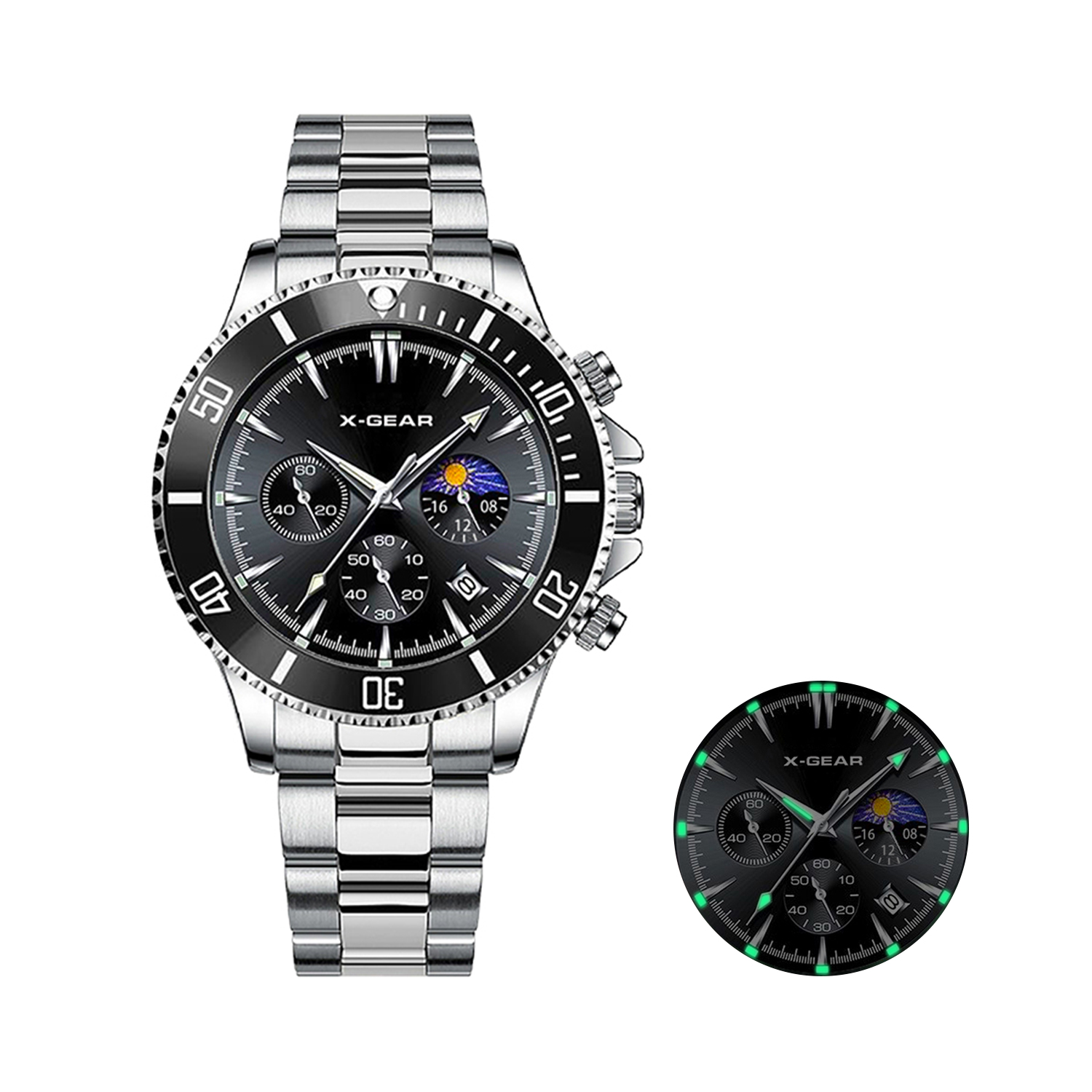 Smartwatch Luxury Watches For Men - X-GEAR Jam Tangan Kuarsa Pria Kalender
