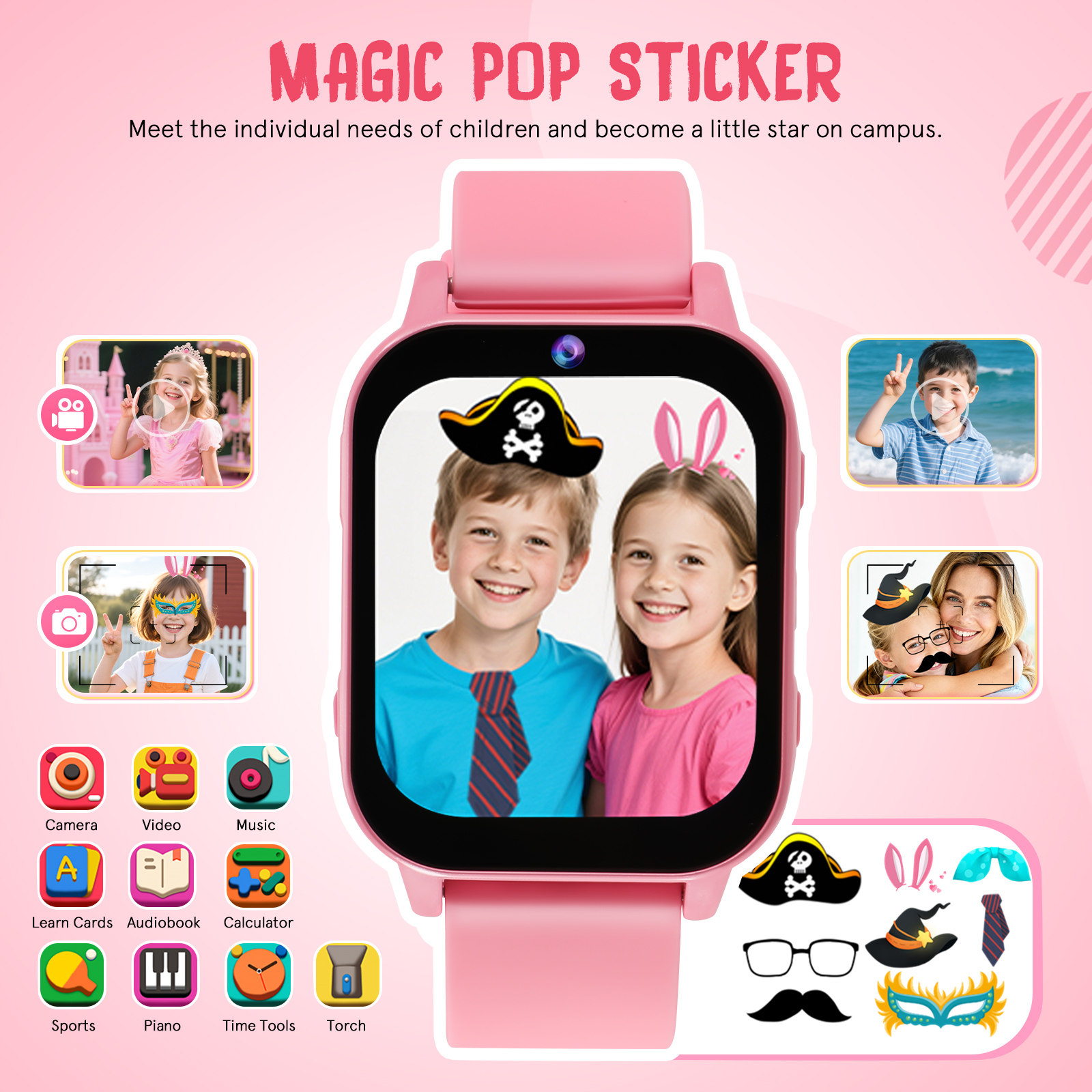 Jam Tangan Digital Anak dengan - Smartwatch Pink Watches For Kids ulasan dan harga