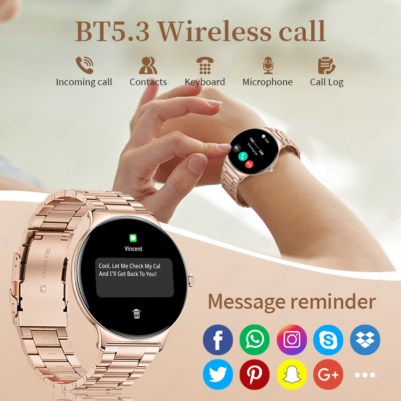 LIGE Jam Tangan Pintar Baru 7. - Smartwatch Slim Watches For Men ulasan dan harga