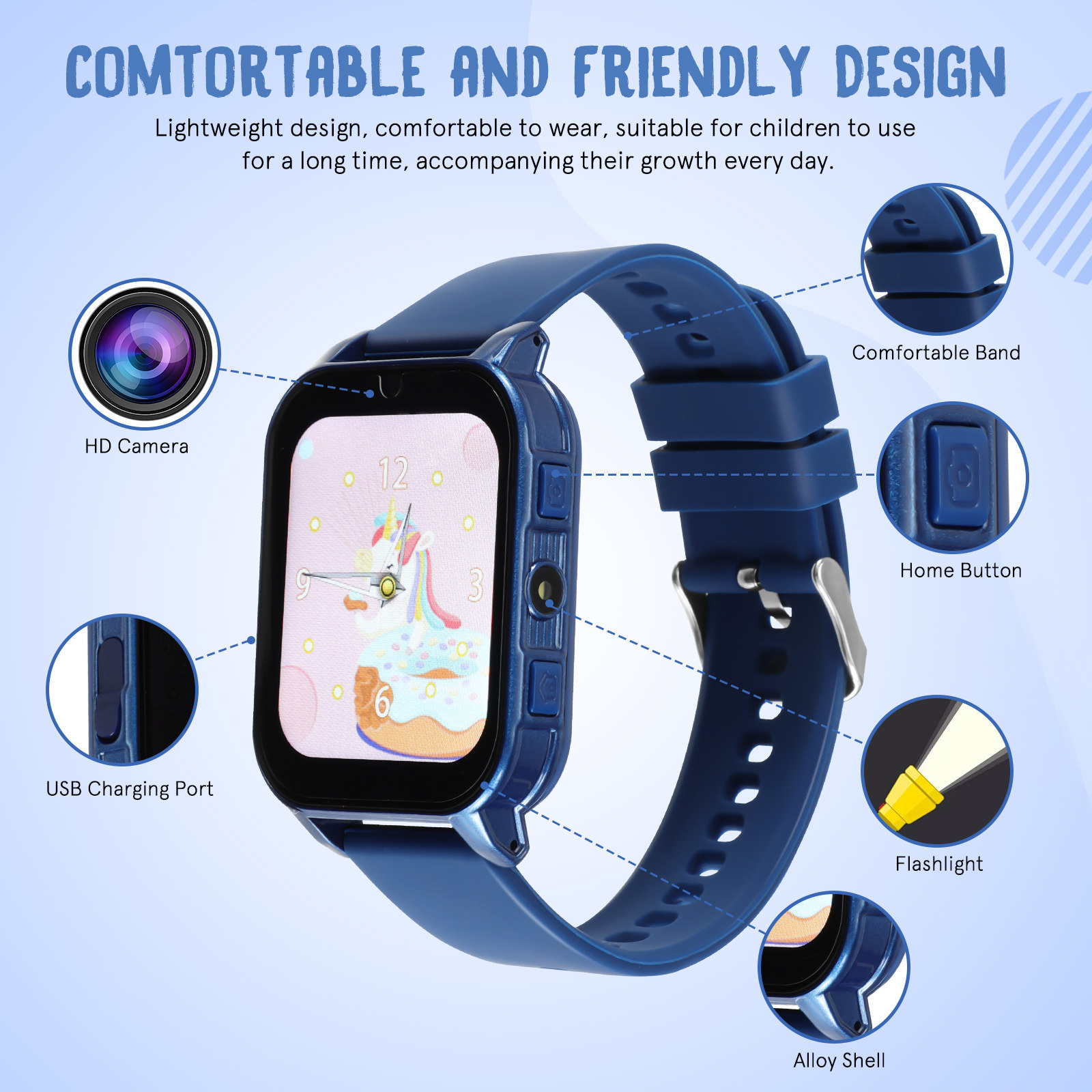 Jam Tangan Pintar Anak dengan  - Smartwatch Pink Watches For Kids ulasan dan harga