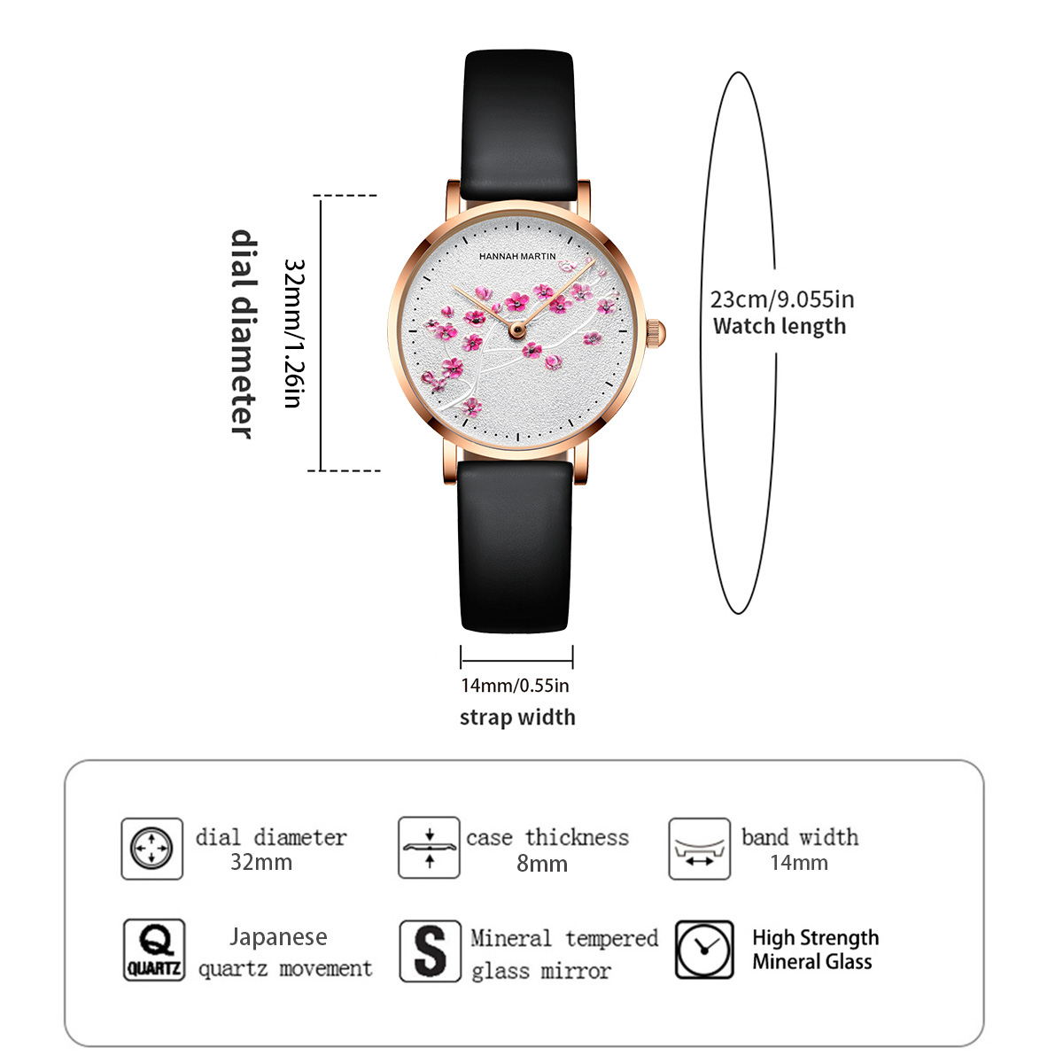 Jam Tangan Wanita HANNAH MARTI - Anti-Magnetic Watch ulasan dan harga