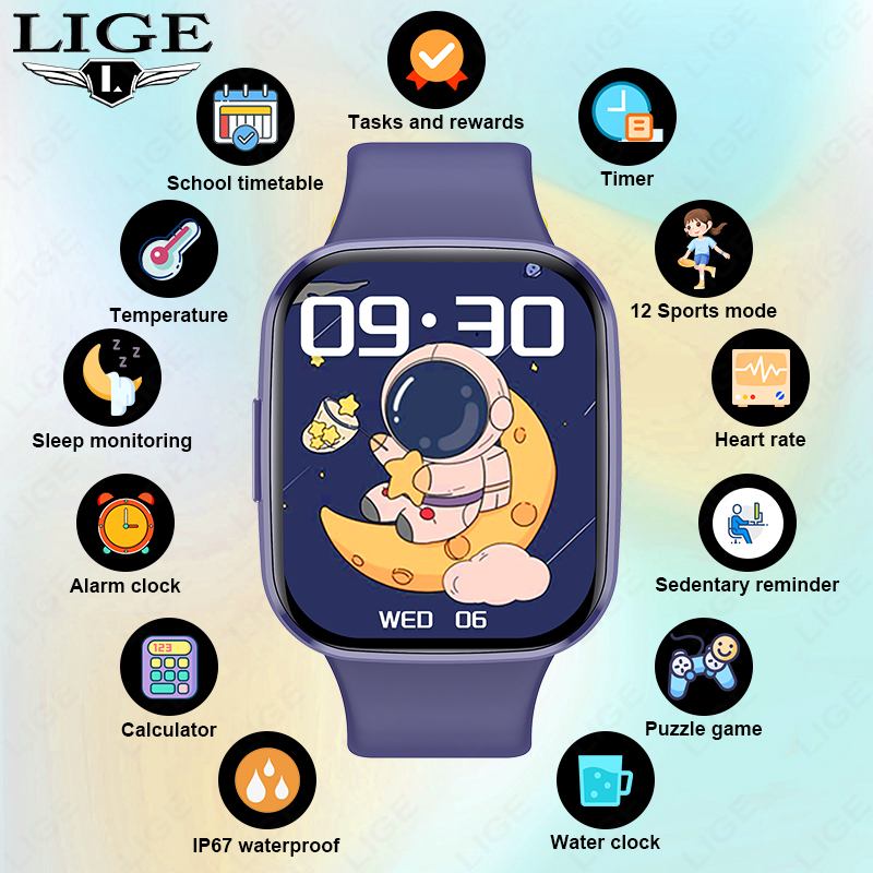 Lige Jam Tangan Pintar Anak Ja - Smartwatch Digital Watches For Girls ulasan dan harga
