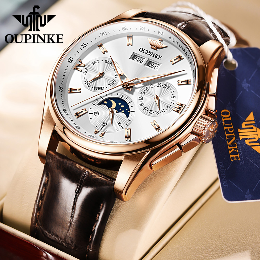 OUPINKE Jam Tangan Pria Jam Ta - Anti-Magnetic Watch ulasan dan harga
