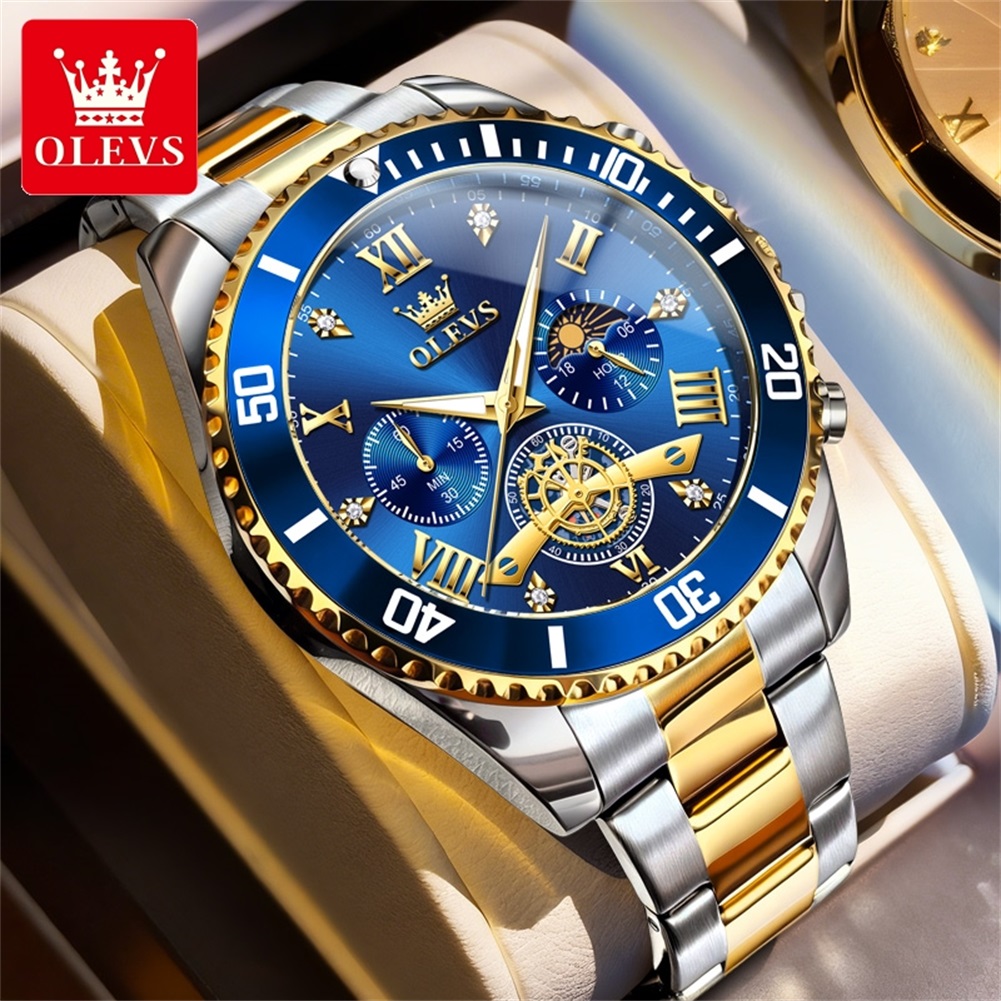 Jam Tangan Pria Mewah OLEVS Qu - Smartwatch Luxury Watches ulasan dan harga