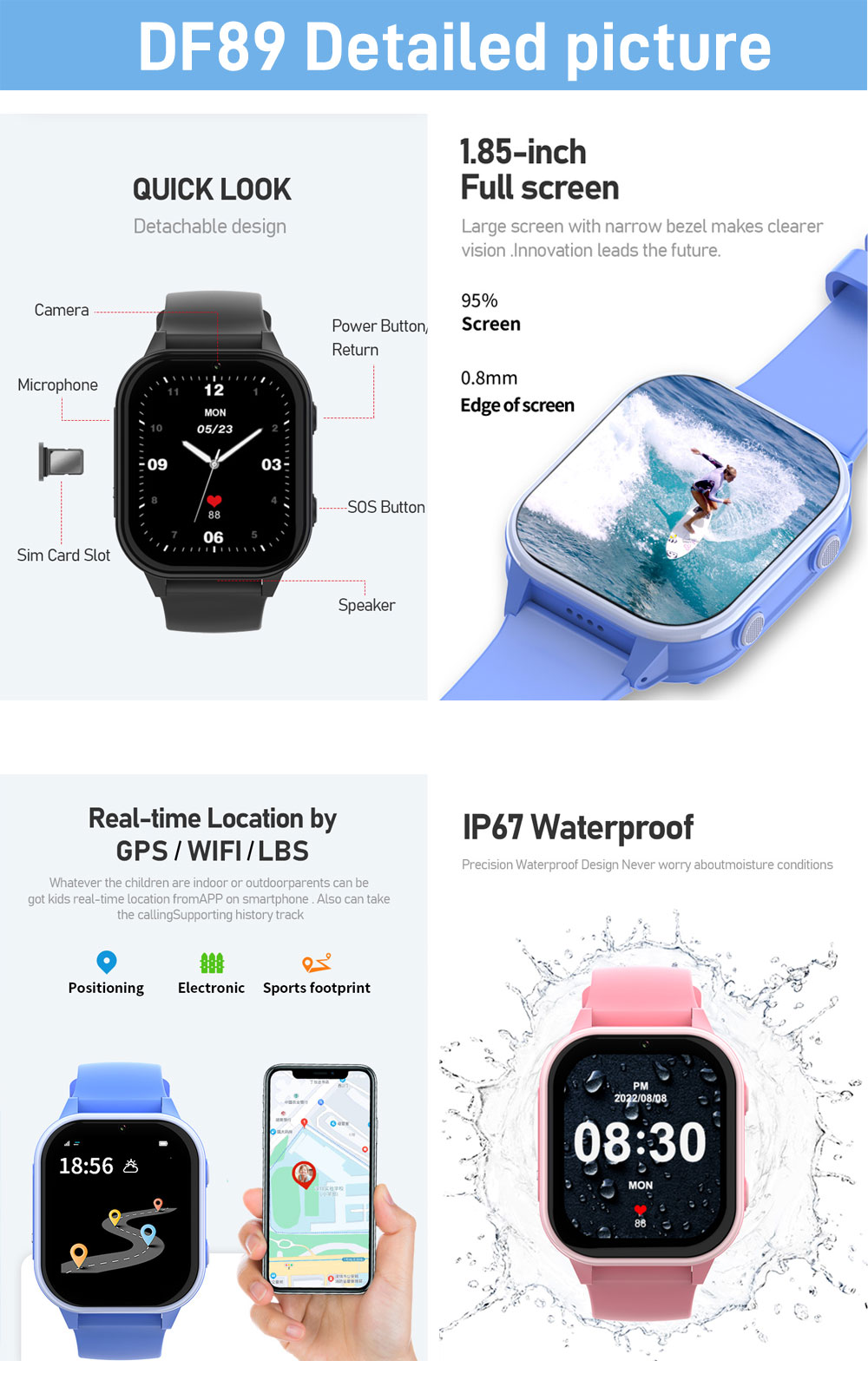 Jam Tangan Pintar Anak 2G 4G J - Smartwatch Watches Gift For Boys ulasan dan harga