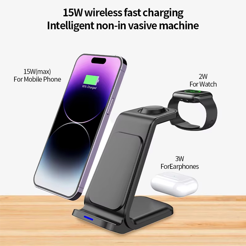 15W 3 in 1 Pengisi Daya Nirkab - Watch Charging Dock ulasan dan harga