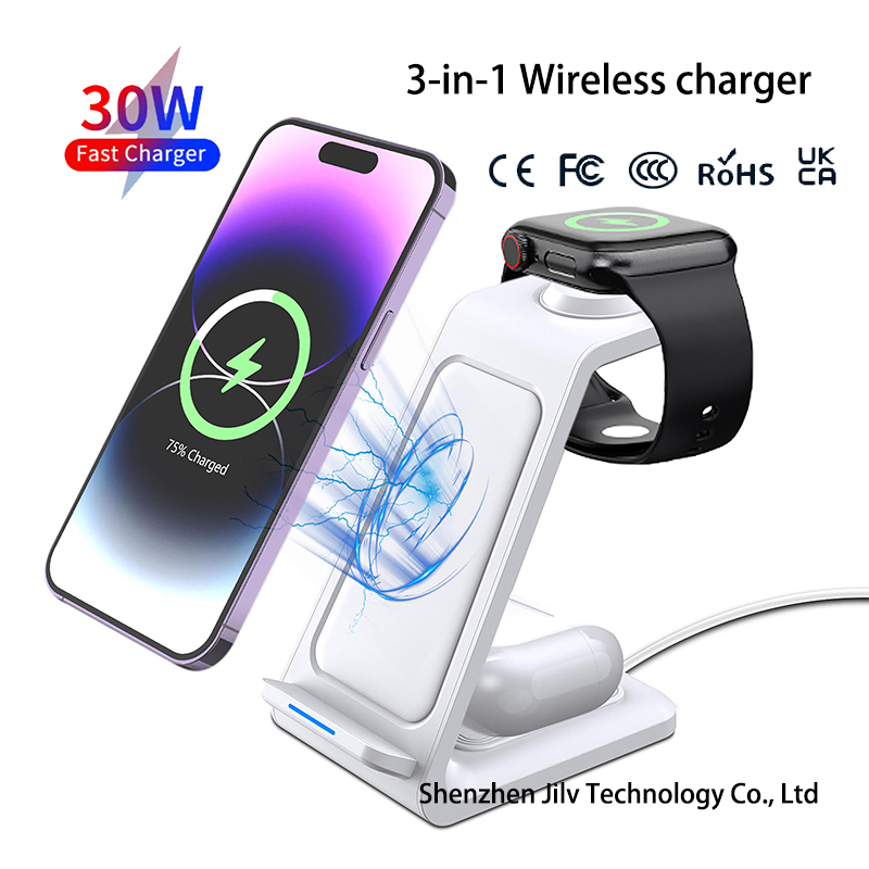 15W 3 in 1 Pengisi Daya Nirkab - Watch Charging Dock ulasan dan harga